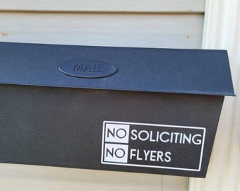 No soliciting No flyers door mailbox vinyl decal stickers for door mailbox No Junk Mail Mailbox decal letter box decal front door stickers