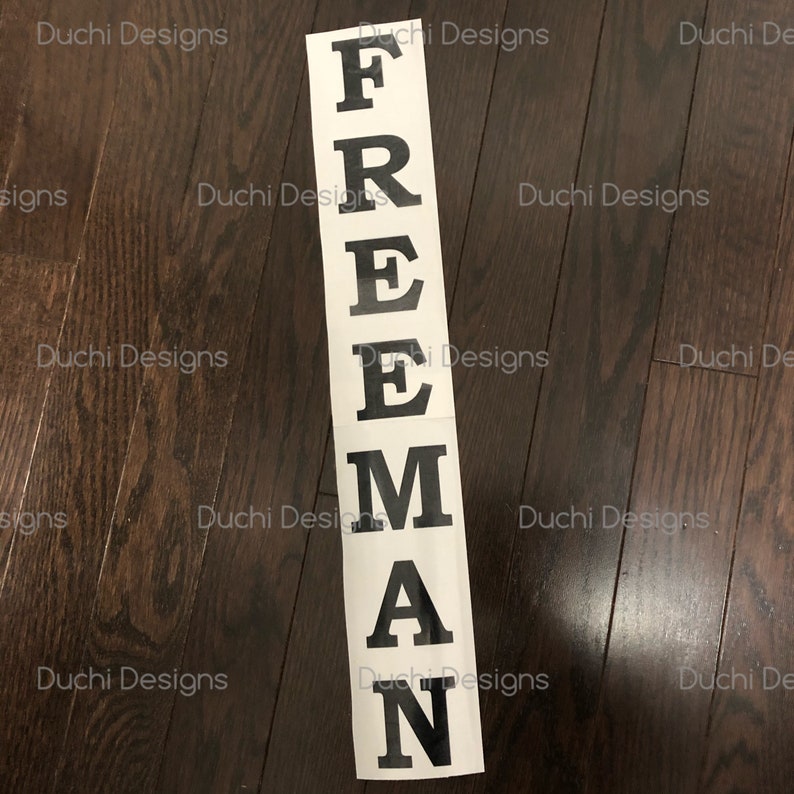 Custom Vertical Vinyl Decal Personalized Decal Glossy Etsy