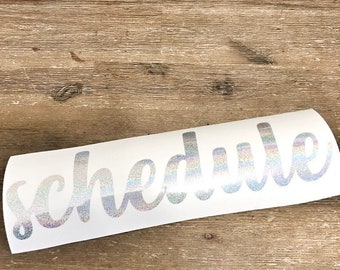 Custom Holographic Glitter Vinyl Decal: Personalized Name Sticker
