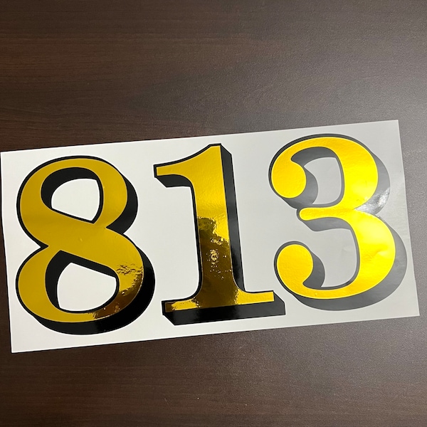Gold Leaf Signs House Numbers Etsy