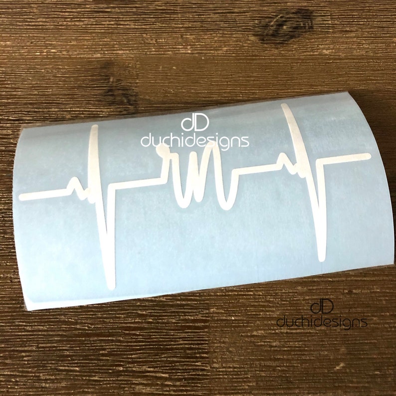 Ecg Nurse Name Decal EKG Name Decal EKG Nurse Sticker Etsy