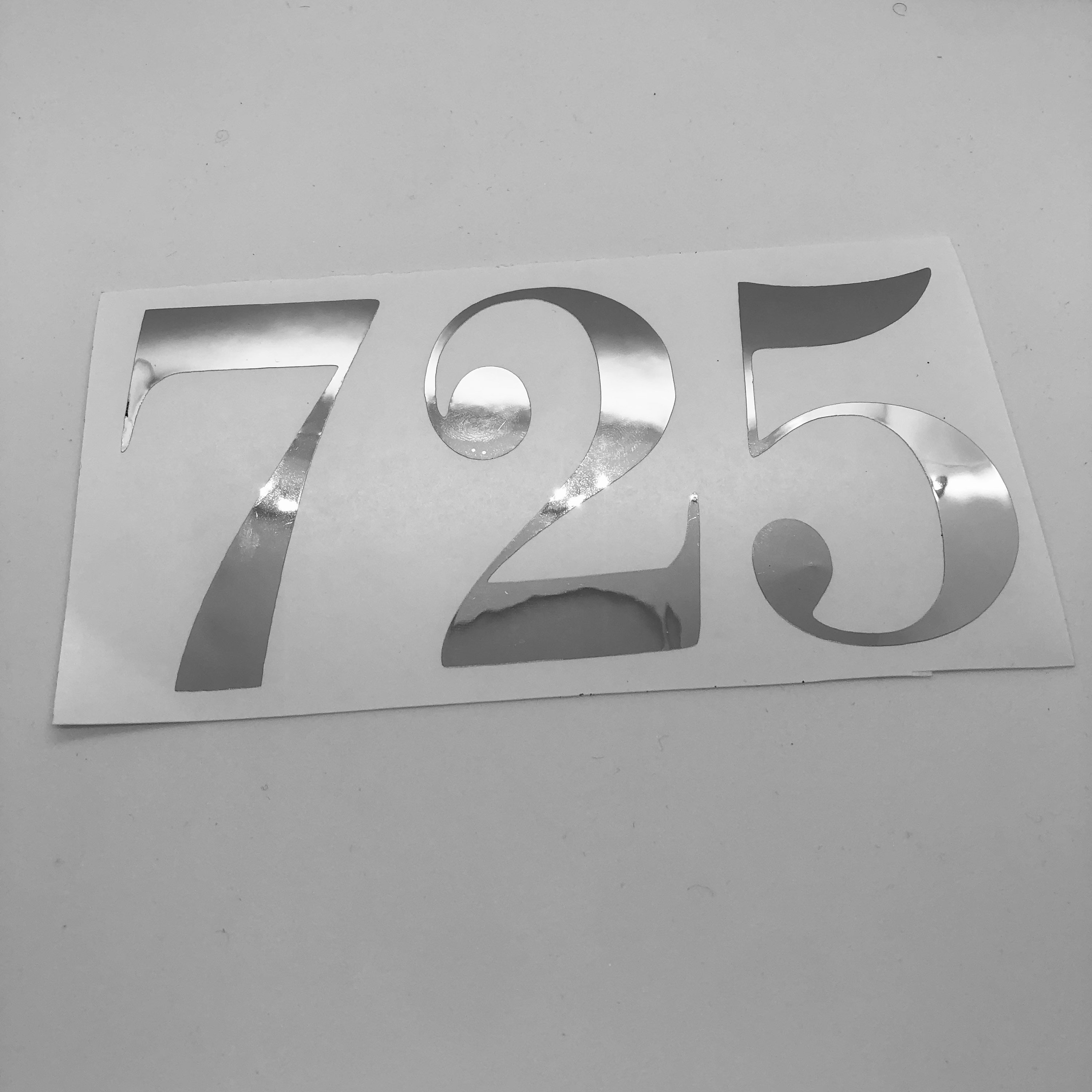 Exterior Application Metallic Gold Silver Transom Glass Number Decals ...