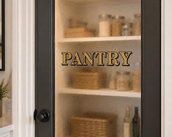 CLASSIC Vintage Antique Style Gold & Black Window Lettering Decals - Gold Shadow Vinyl with Black Edging, Elegant Decorative Design Height