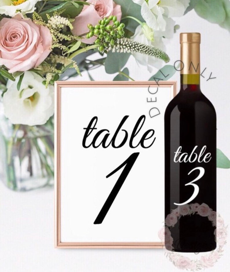 DIY Table Number Vinyl Decals Wedding Table Decals Table Etsy