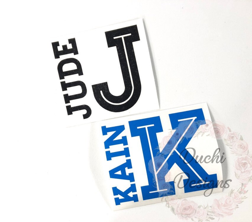 Monogram Vinyl Decal Sticker For Tumblers Cups Foot Ball And Name