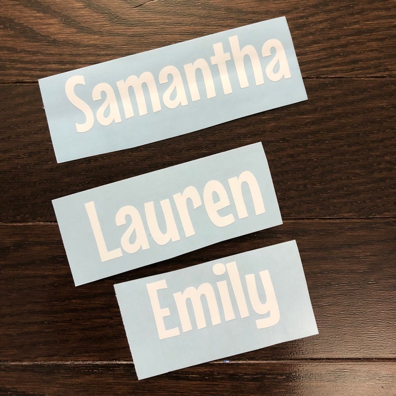 1 Tall Name Decals for School, School Decals, Back to School Labels Name Labels, Custom Name Decals, Label School Supplies, Name Stickers image 3