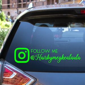 Custom Instagram Car Decal: Personalized Social Media Window Sticker