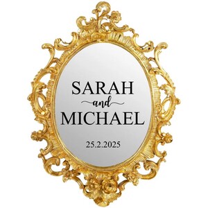 Sticker prénoms couple de mariés signe de voeux de bonheur signe de mariage Mr et Mme sticker cartes Cadeaux et voeux de bonheur signe sticker boite de cartes de voeux de mariage