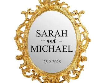 Personalized Wedding Names Decal: DIY Card Box, Wishing Well Sign