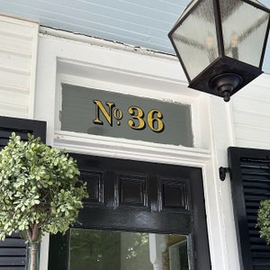 Numéro Sign Gold Foil Transom Glass Number Decals Home Address Transom Numbers House Building Numbers Victorian Historic House Number decal