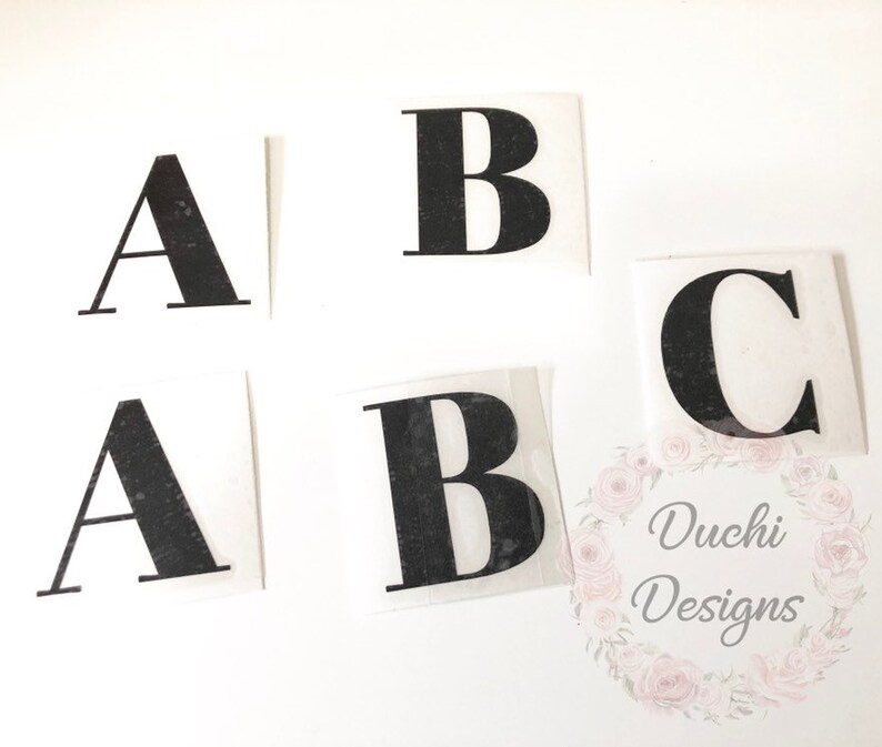 SINGLE Letter Decal Single Number Decal Individual Letter Etsy Canada