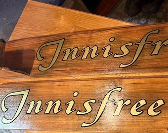 Antique Style Gold lettering with black edging, Gold and black outline decals, Gold Black shadow vinyl, Vintage Gold Lettering Height FONT