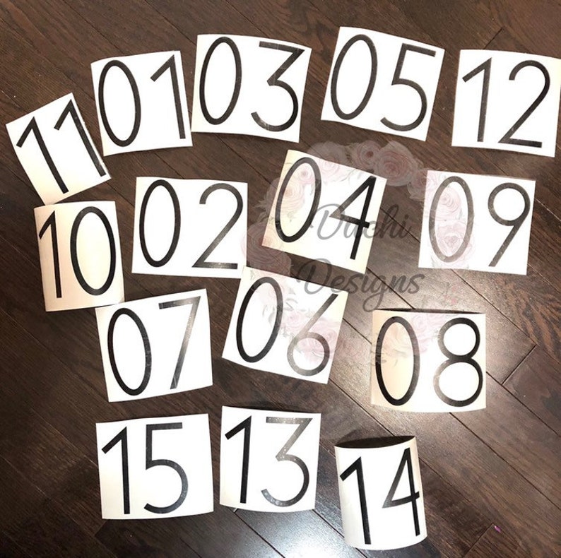 Single Letter Decal Single Number Decal Individual Letter Etsy