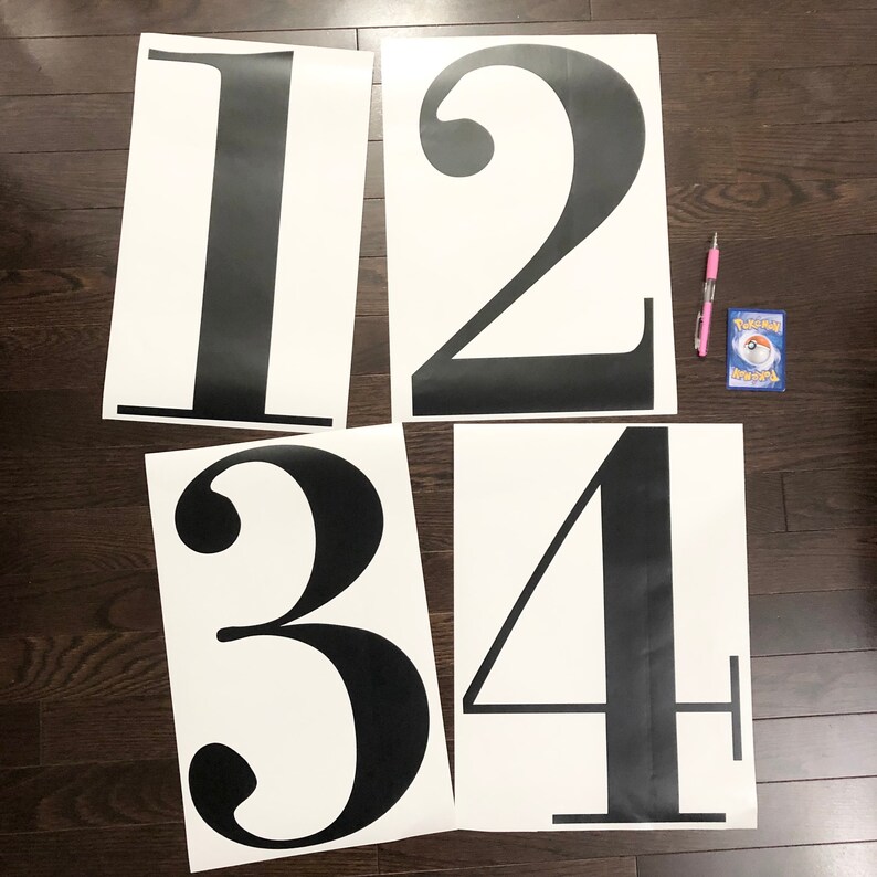 Custom Number Stickers: Vinyl Decals for Mailbox, Door, Helmet - Etsy