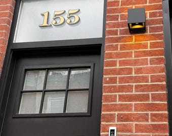 Exterior Application Metallic Gold Silver Transom Glass Number Decals, Transom Window Numbers, Vintage Victorian Historic House Number decal