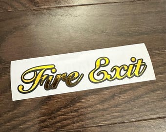 Custom Antique Gold Lettering Decal - Black Outline - Vintage Style