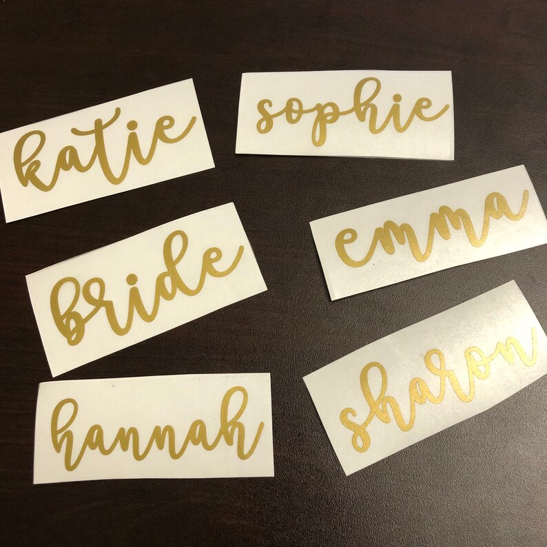 Cursive Lower Case Fancy Font Vinyl Name Decal Sticker Etsy