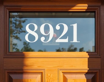 Interior Door Number Decal: Street Address Sticker