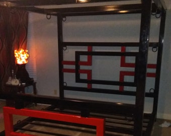 3" square Steel bed frame with canopy