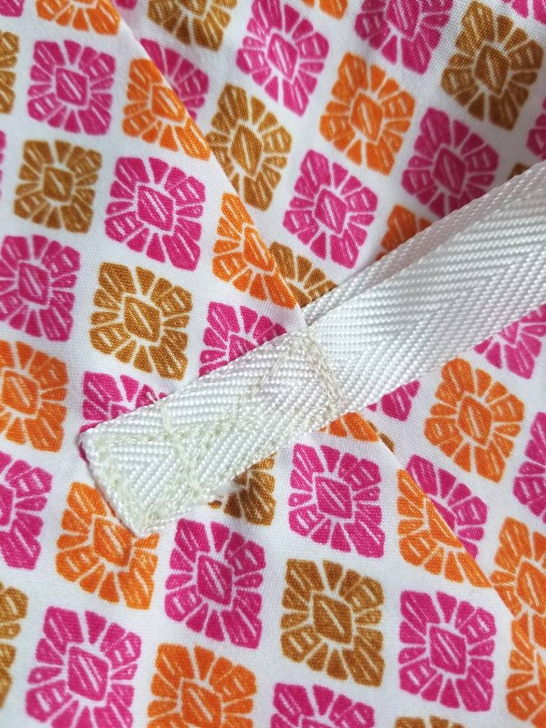 Reusable Fabric Grocery Bag Farmers Market Tote Upcycled Material MyB.Y.O.Bag Earth Friendly Grocery Bag Pink Orange Gold Lightweight