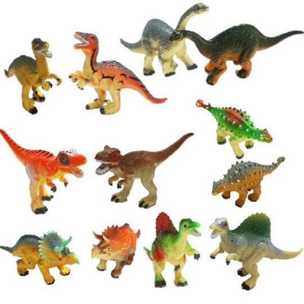 Dinosaur with Assorted Colors and Realistic Dinosaur Figures Educational Toy Set