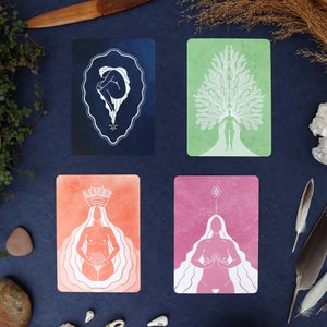 Set di 4 carte della dea