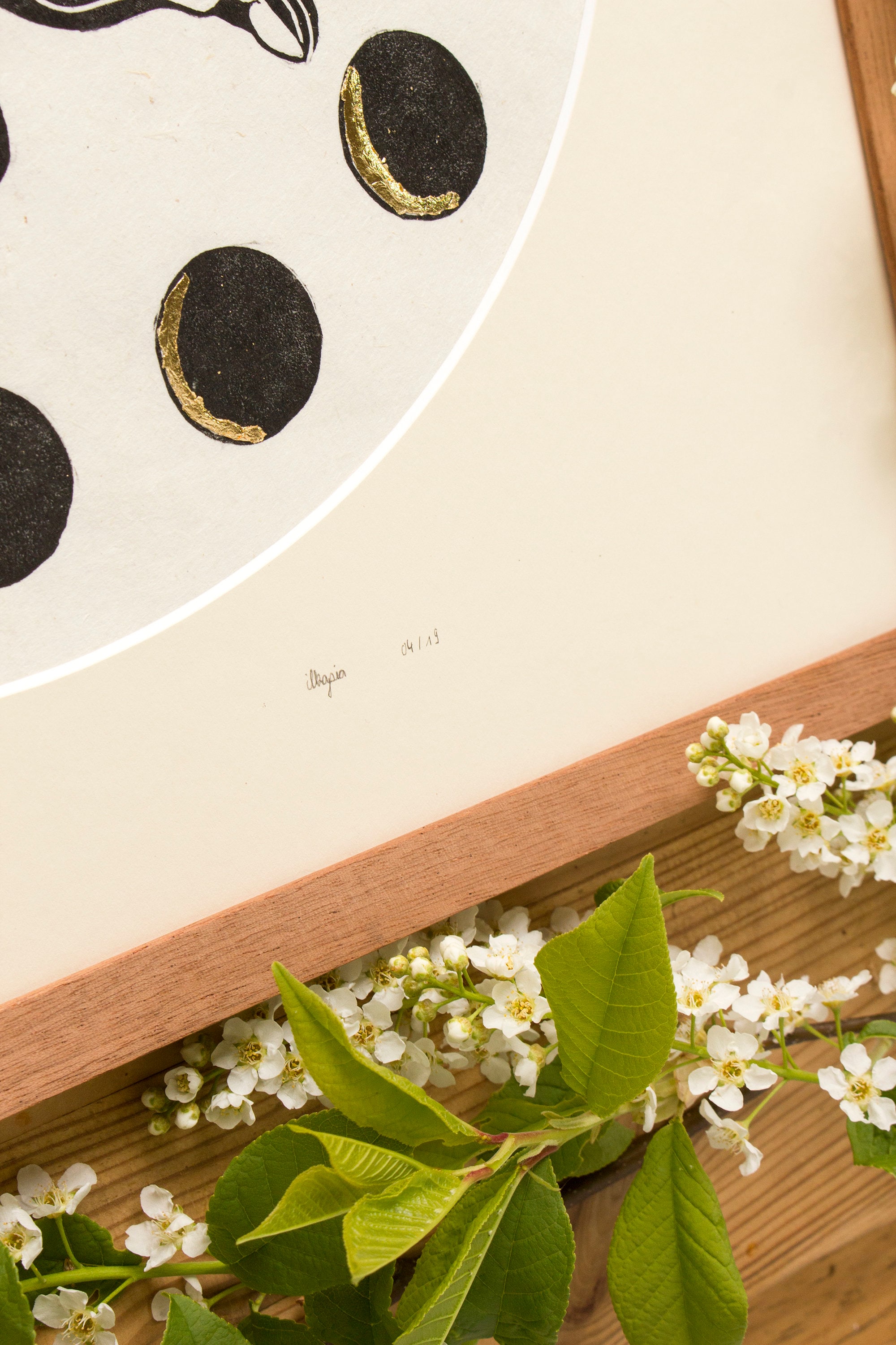 Moon Flower Moon Cycle / Moon Phase Goddess Magic Art Print Femininity ...