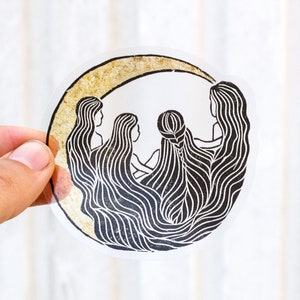 Autocollant les sœurs des femmes de la lune chantante