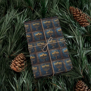 Carta da regalo per le festività ebraiche di Hanukkah Menorah