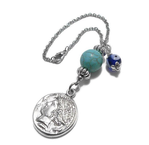 Greek Charm Two Sided Hanging Car Charm 