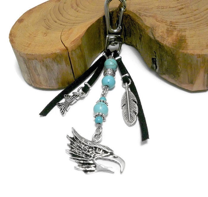 Eagle Charm Gift, Feather and Eagle, American Eagle Gift, Handbag Charm