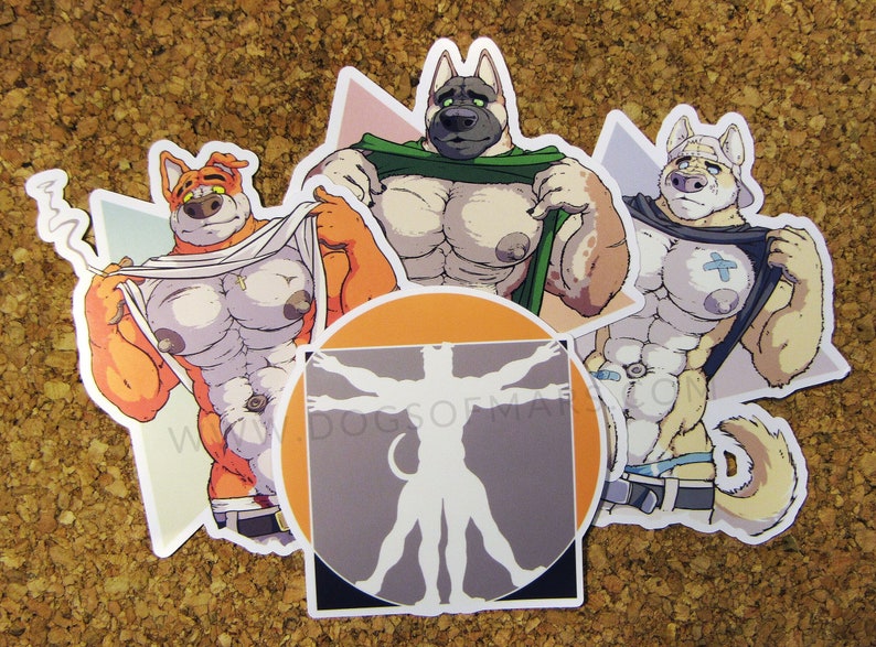 DOGS of MARS Muscle Stickers 4 Set