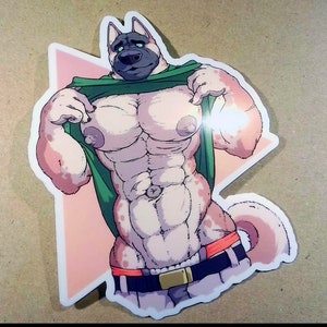 DOGS of MARS Muscle Stickers Ben  (Laminated)