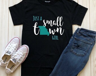 Just a Small Town Girl State Tee