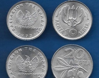 ギリシャ 10レプタ硬貨 | フェニックス | トライデント | ドルフィン