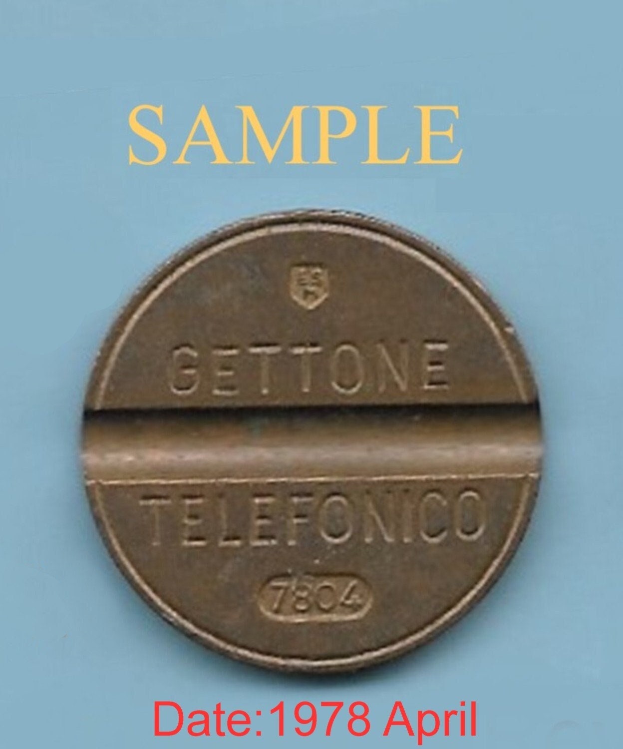 Italian Gettone Telefonico telephone tokens 1970s with birthday year and month  (yymm) ESM,CMM.IP, Ut.