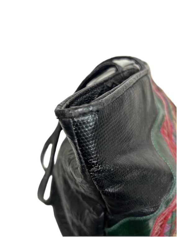 Vintage 80s multicoloured patchwork and quilted d… - image 4