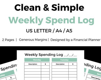 weekly budget etsy