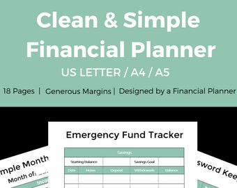 personal budget planner financial budget printable etsy