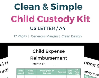 Custody, Planner, Visitation Planner, Divorce Planner, Co Parenting Planner, Separation Binder, Child Visitation, Single Parent Printable