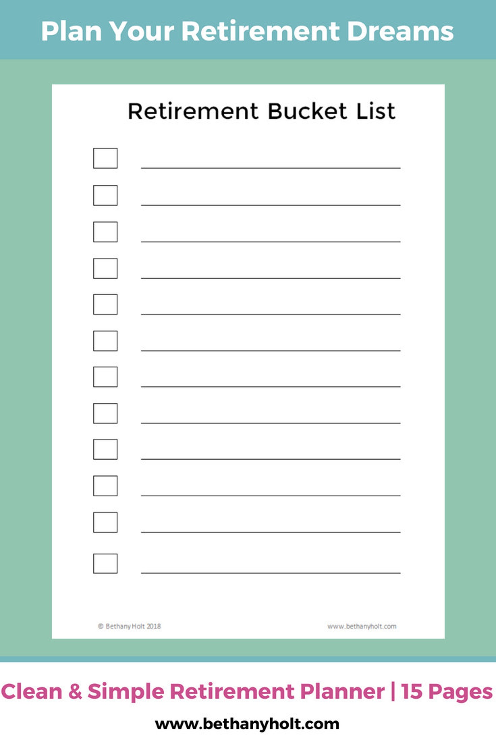 Retirement Planner Planner Retirement Financial Planner Etsy