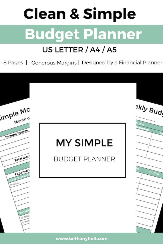 printable budget budget template budget planner monthly etsy