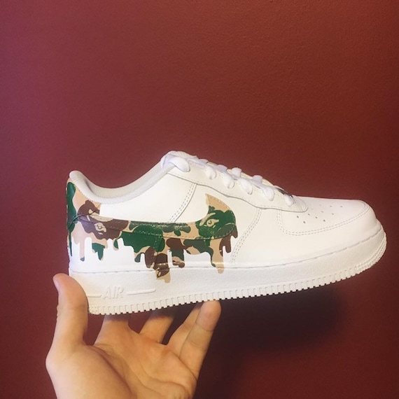 Custom Bape Camo Drip AF1's | Etsy