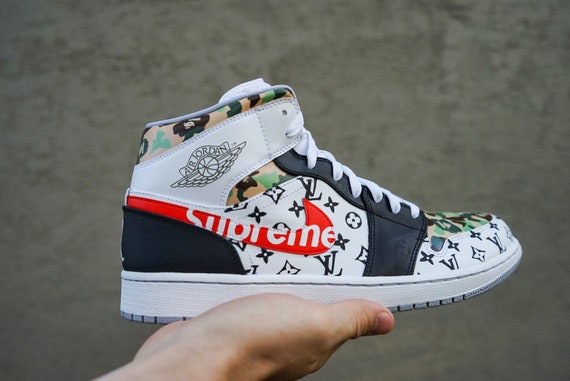 Custom Air Jordan 1 LV Supreme – insdrip