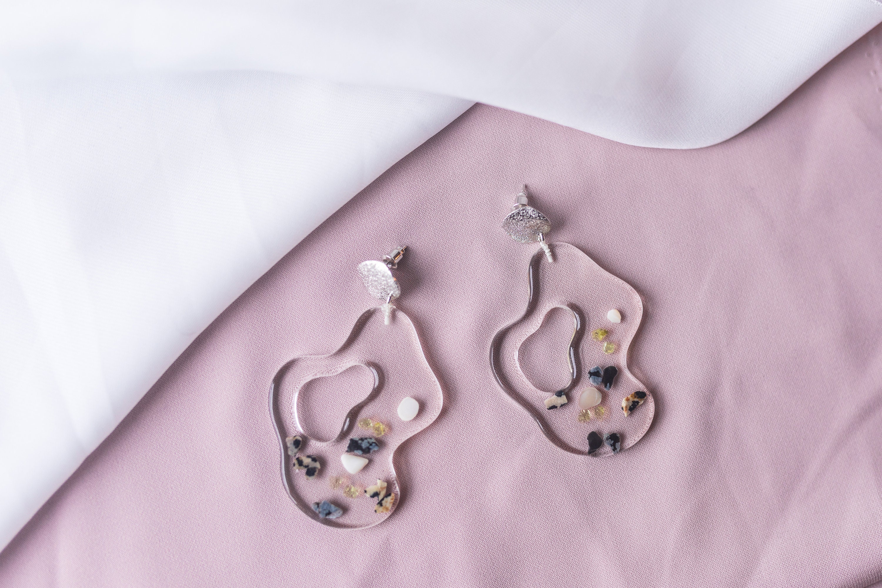 Resin Earrings Statement Earrings Handmade Resin Earrings Etsy