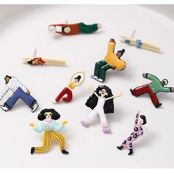 Funky Girl Stud Earrings