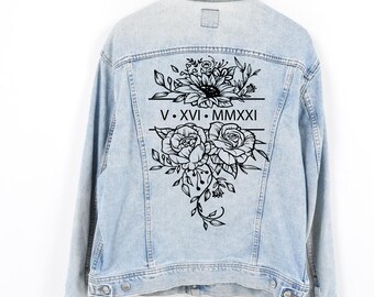 roman white denim jacket
