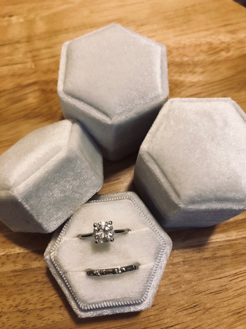 Ring Bearer Box White Personalized Ring Box Velvet Engagement Ring Box Proposal Customized Single Slot Ring Bearer Box White