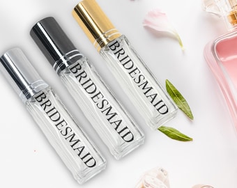 Personalized Refillable Perfume Bottle – Bridesmaid Proposal Gift, Custom Name