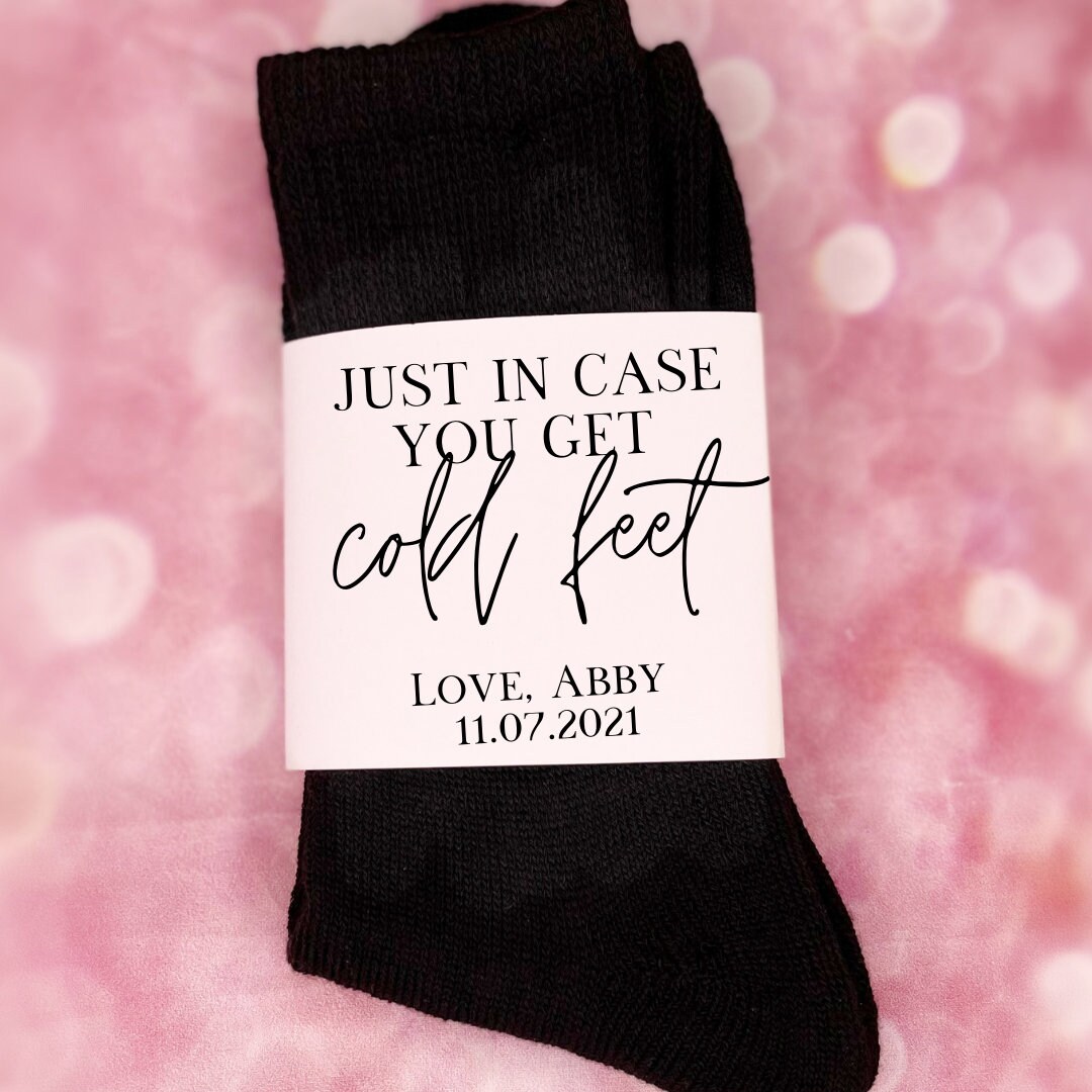 In Case You Get Cold Feet Socks Groom Gift Groom Socks Etsy Canada
